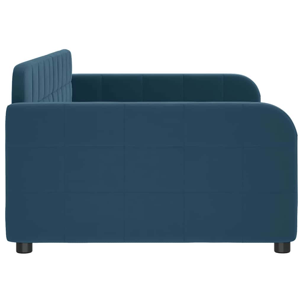 daybed 90x200 cm velour blå