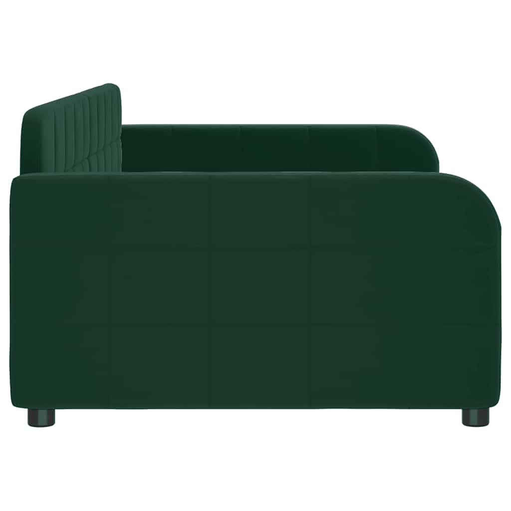 daybed 90x200 cm velour mørkegrøn