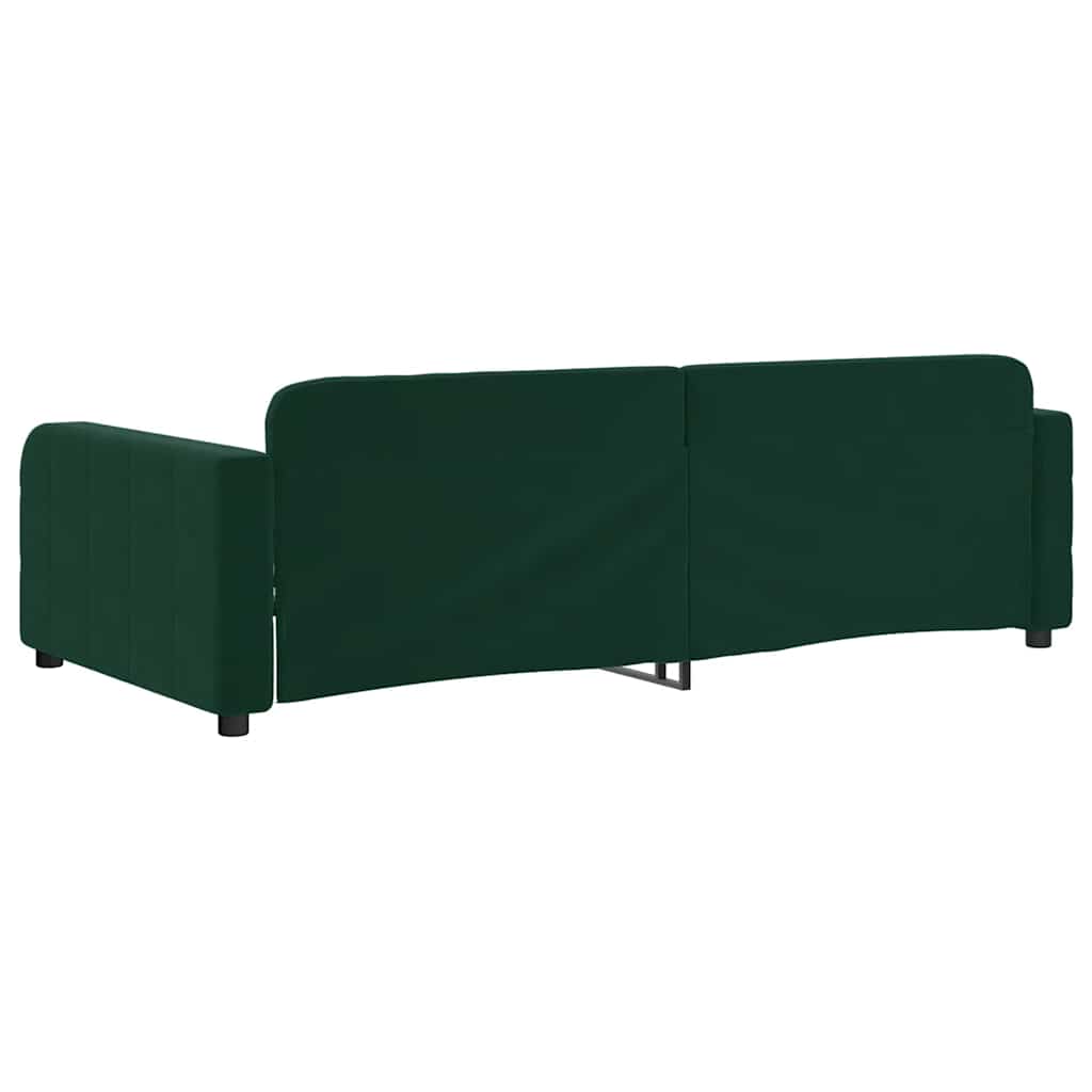 daybed 90x200 cm velour mørkegrøn