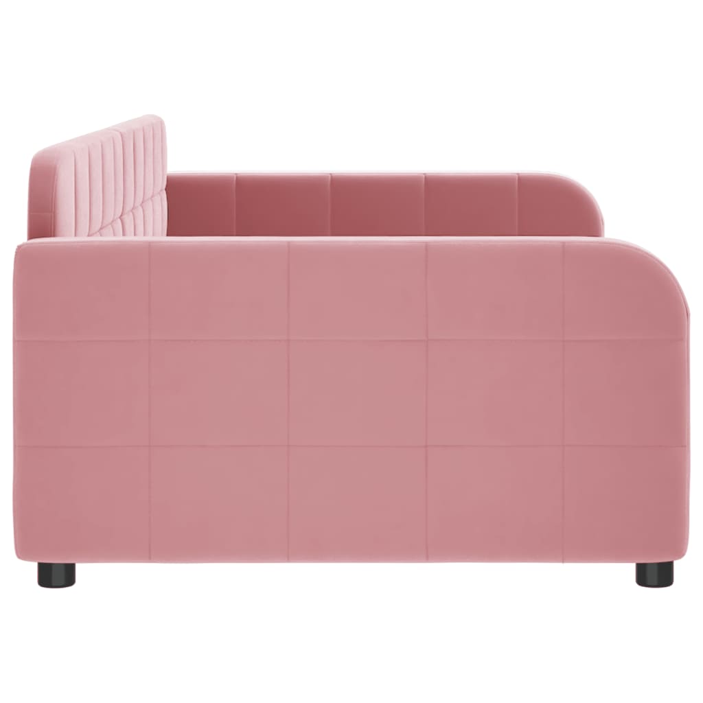 daybed 90x200 cm velour pink