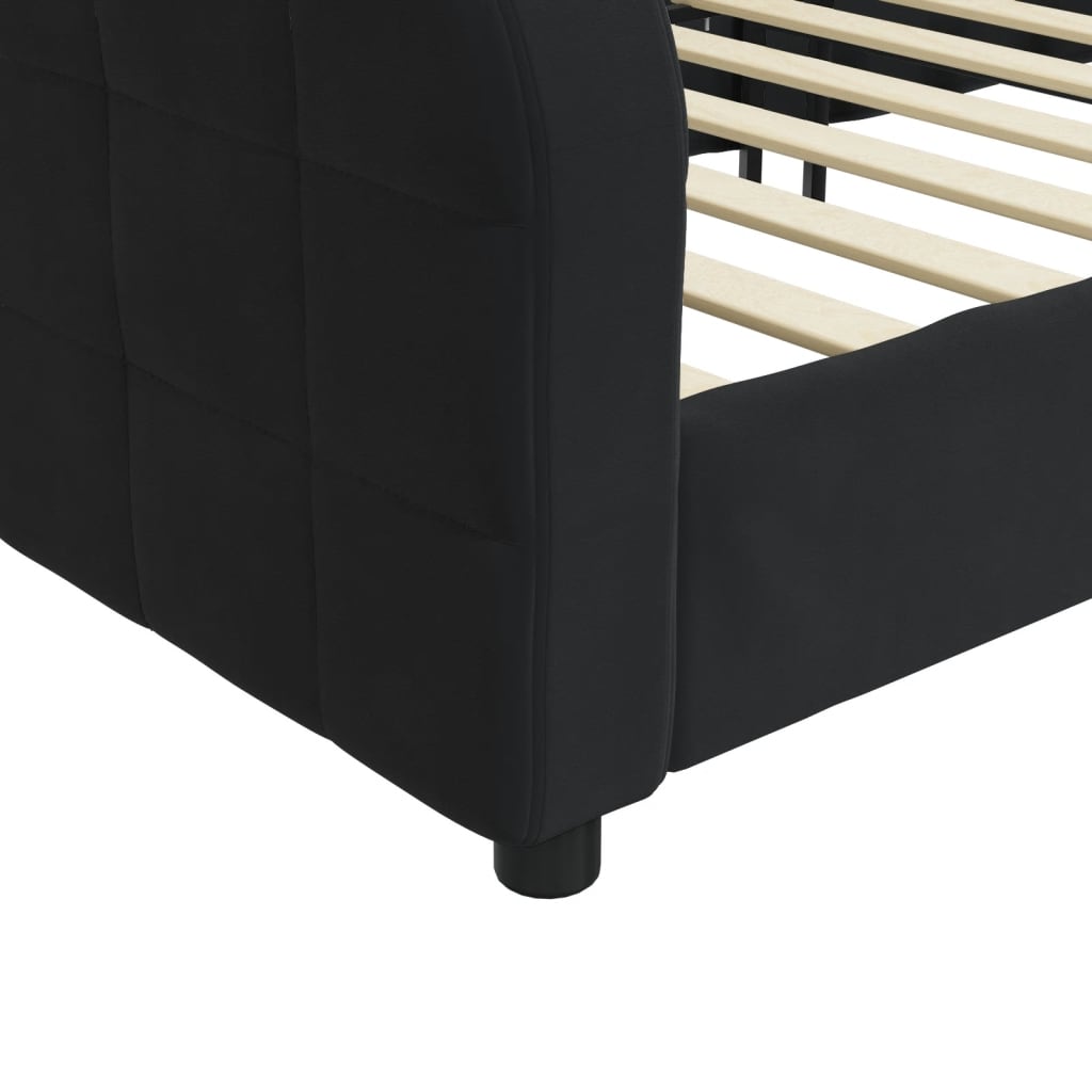 daybed 90x200 cm velour sort