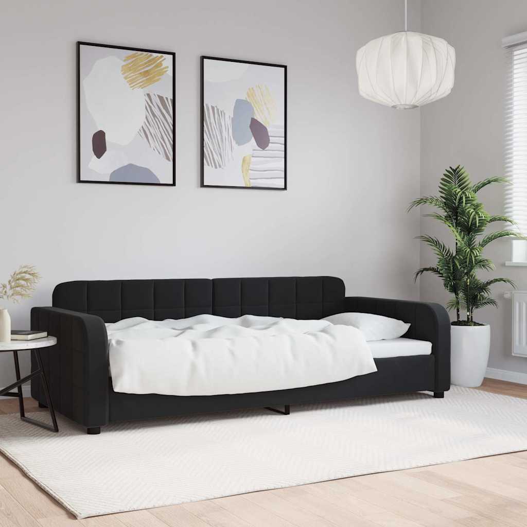 daybed 90x200 cm velour sort