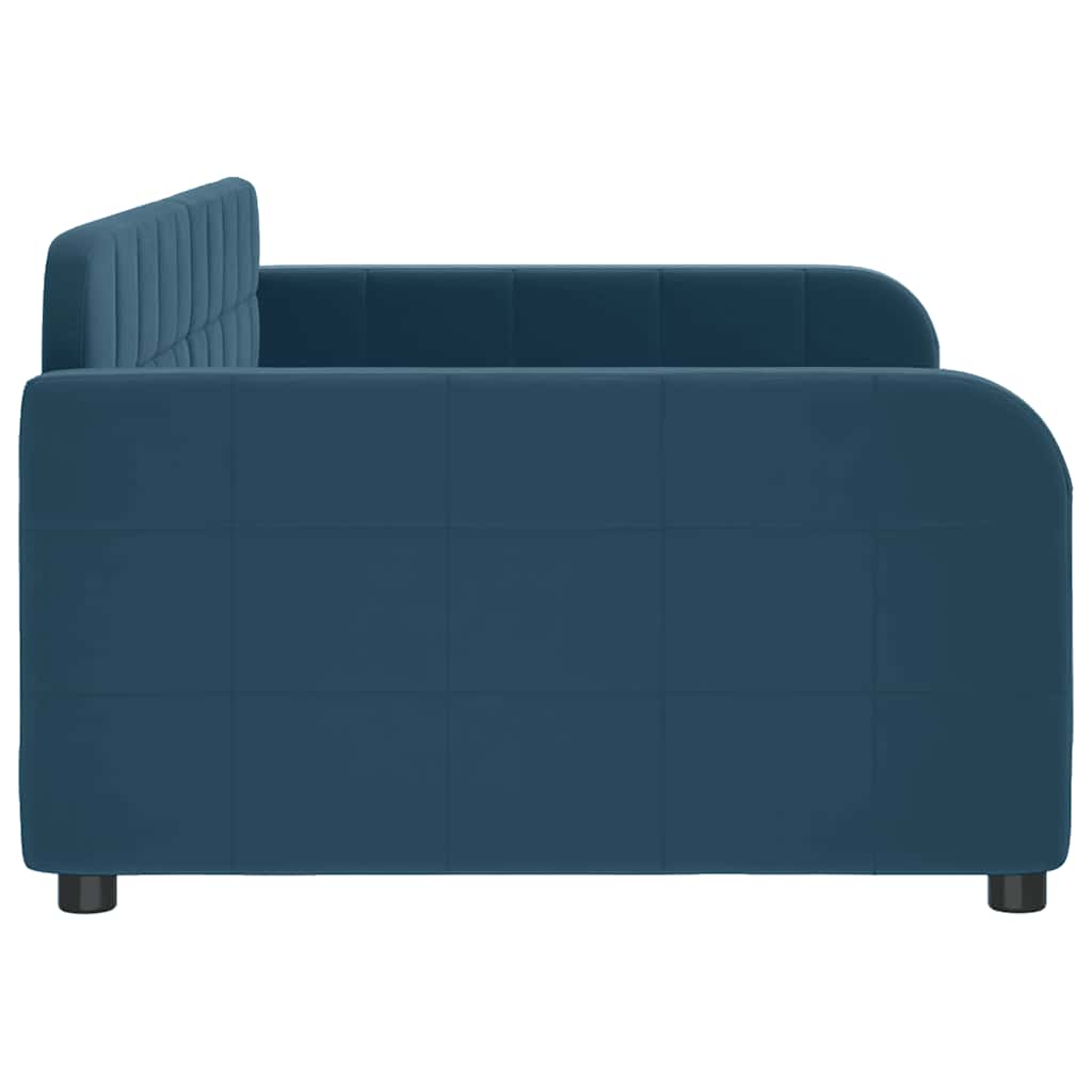daybed 100x200 cm velour blå