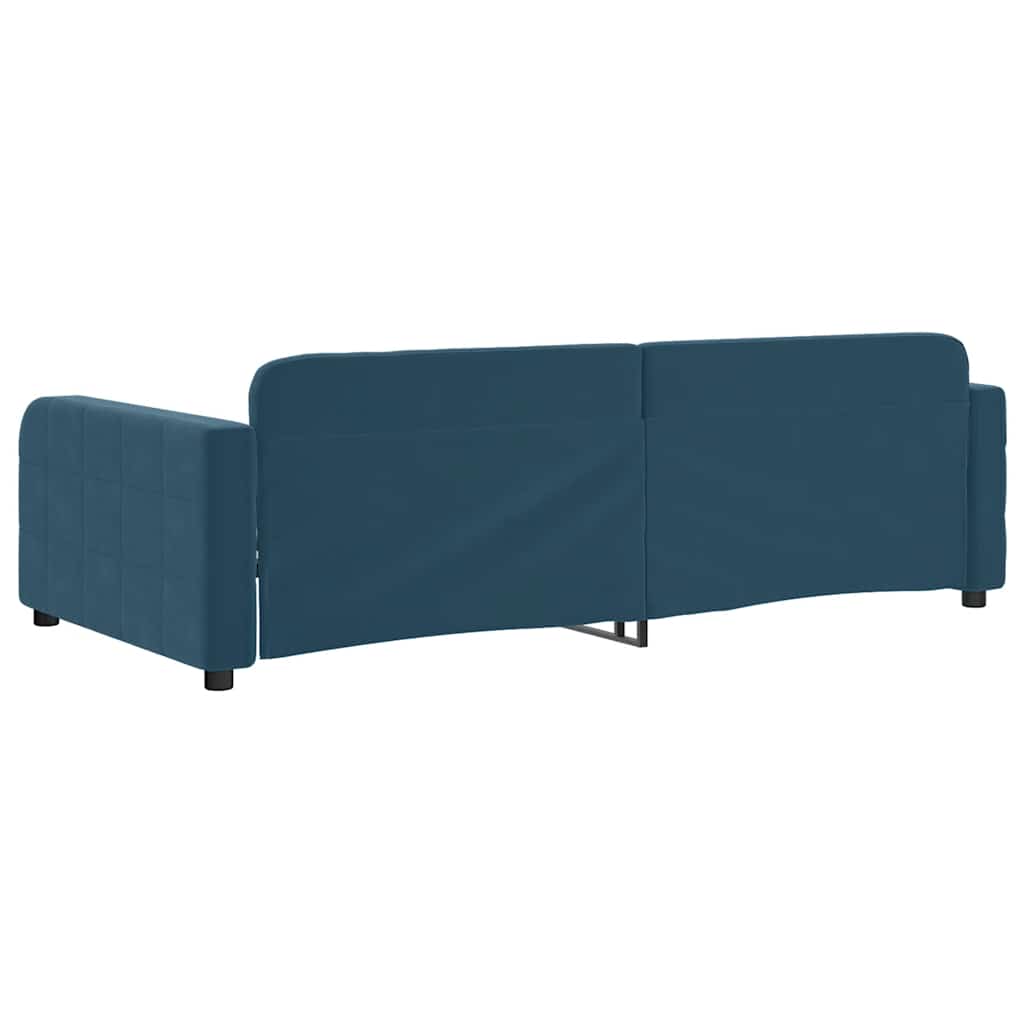 daybed 100x200 cm velour blå