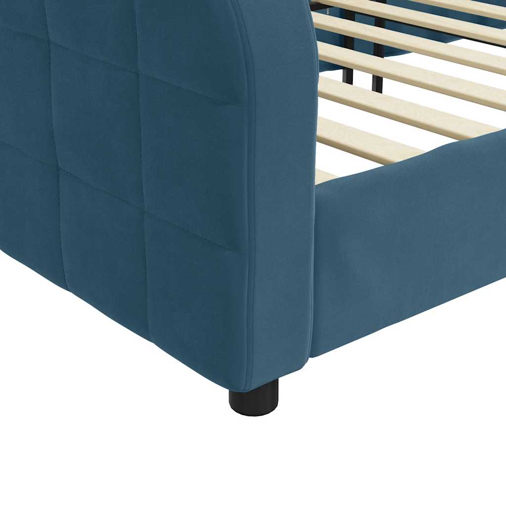 daybed 100x200 cm velour blå