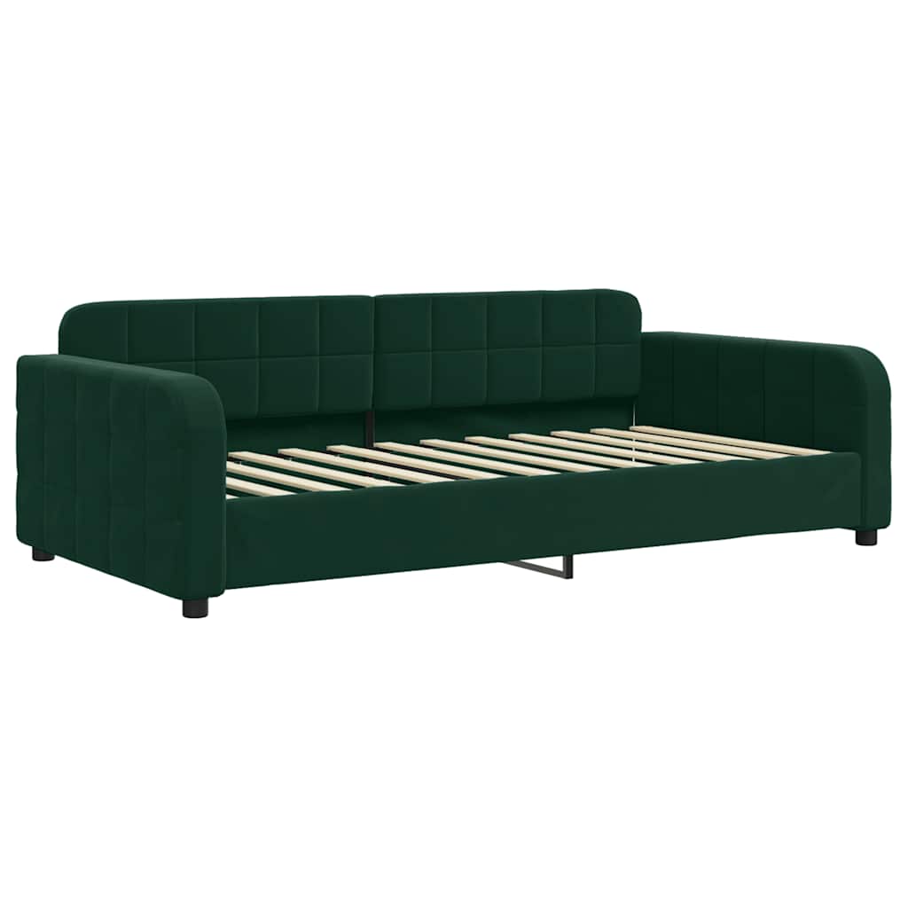 daybed 100x200 cm velour mørkegrøn