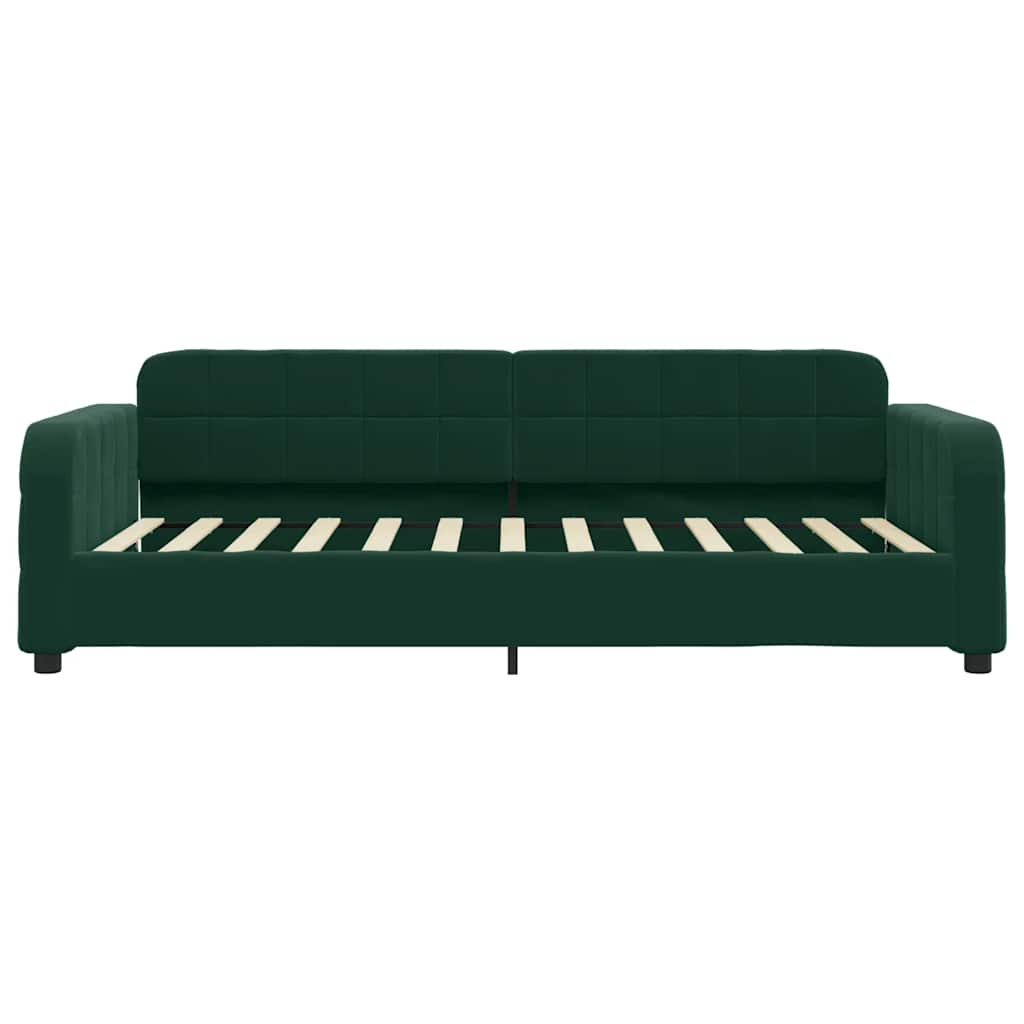 daybed 100x200 cm velour mørkegrøn
