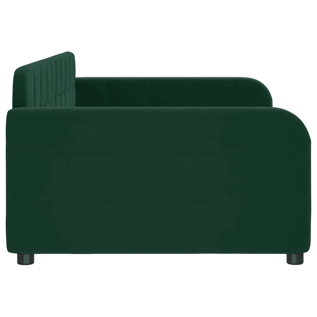 daybed 100x200 cm velour mørkegrøn