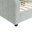 daybed 90x190 cm velour lysegrå