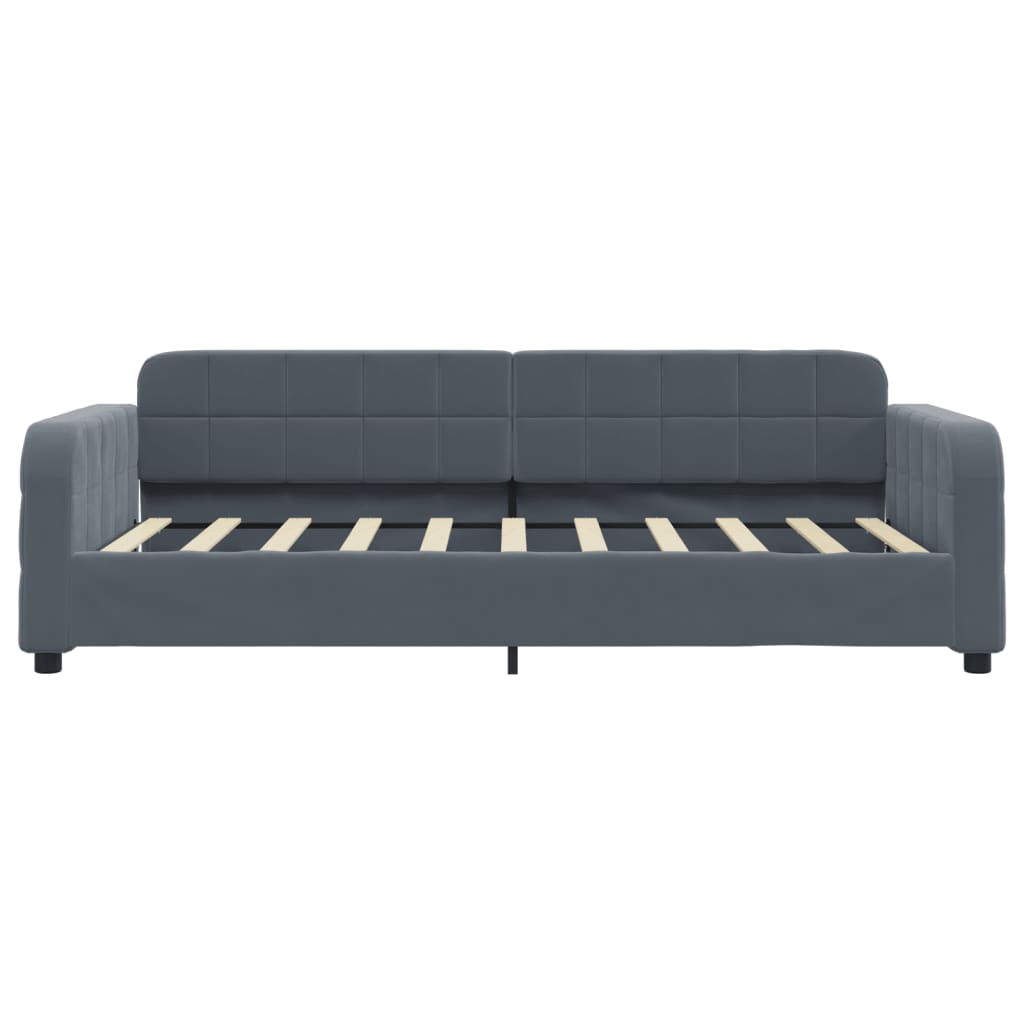 daybed 90x190 cm velour mørkegrå