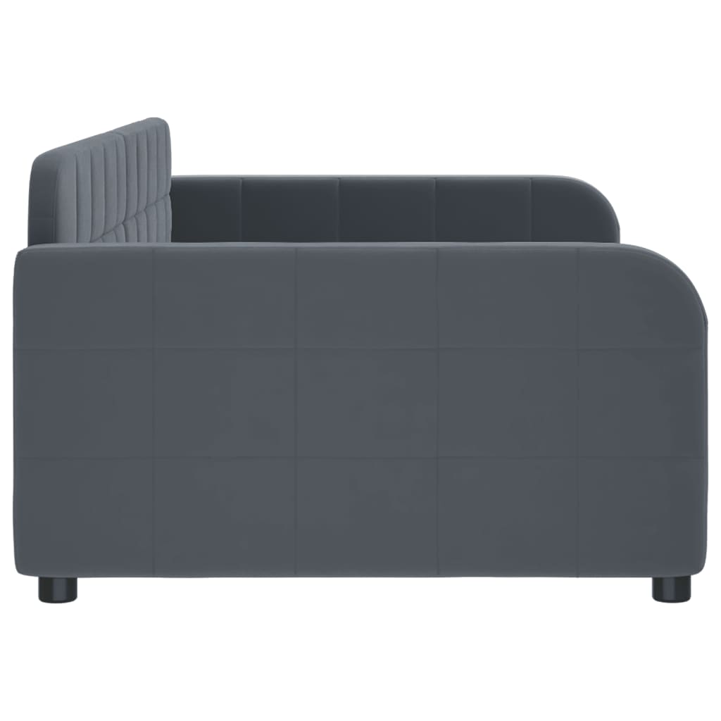 daybed 90x190 cm velour mørkegrå