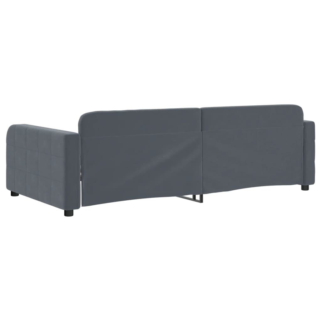 daybed 90x190 cm velour mørkegrå