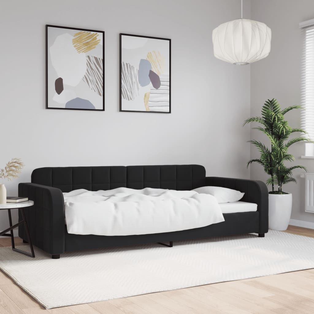 daybed 90x190 cm velour sort