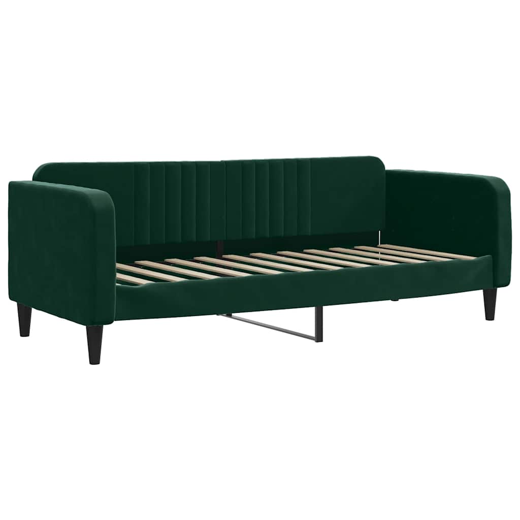 daybed 80x200 cm velour mørkegrøn