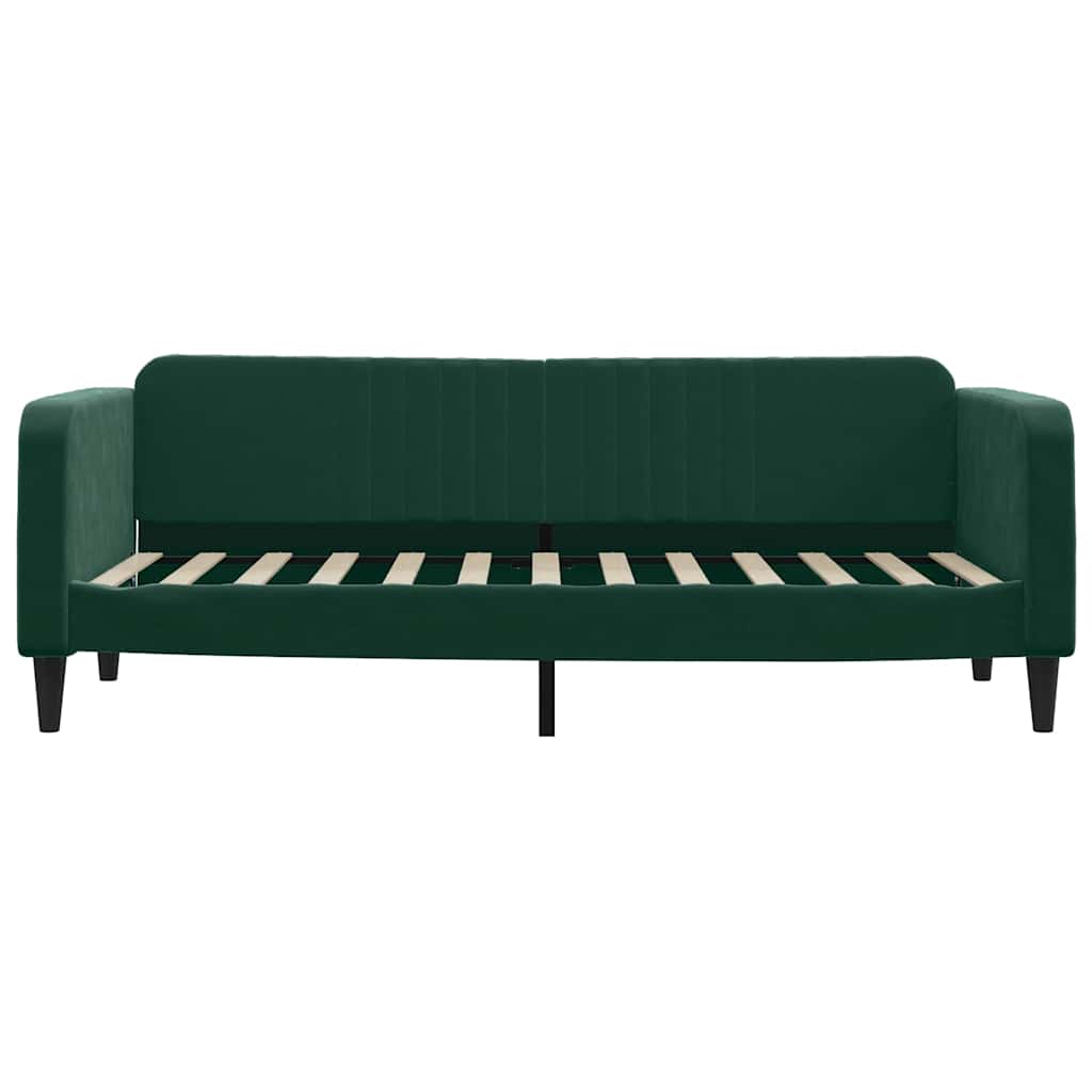 daybed 80x200 cm velour mørkegrøn