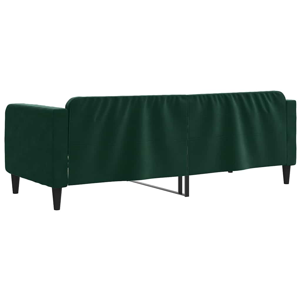 daybed 80x200 cm velour mørkegrøn