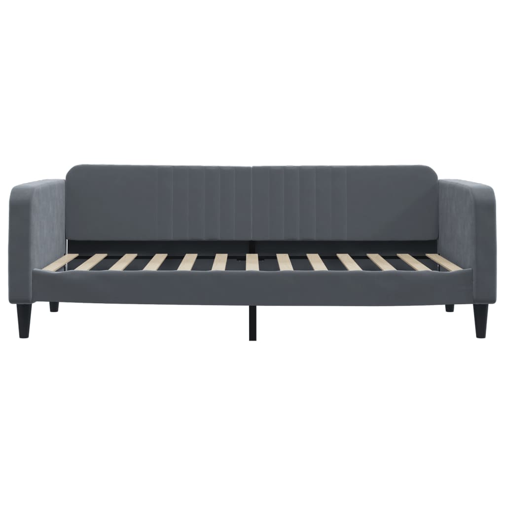 daybed 90x200 cm velour mørkegrå