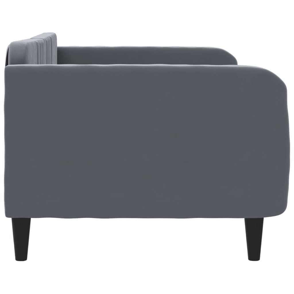 daybed 90x200 cm velour mørkegrå