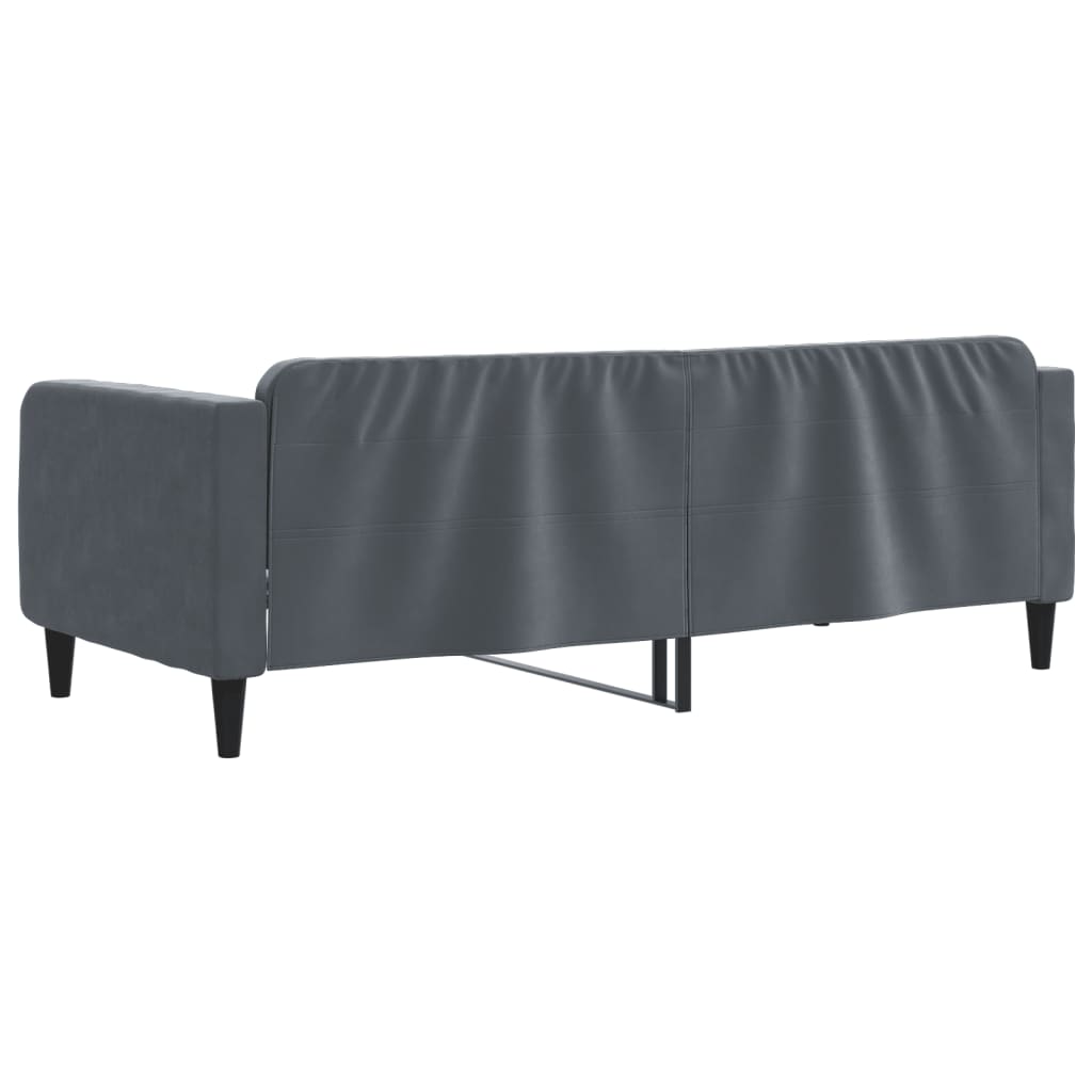daybed 90x200 cm velour mørkegrå