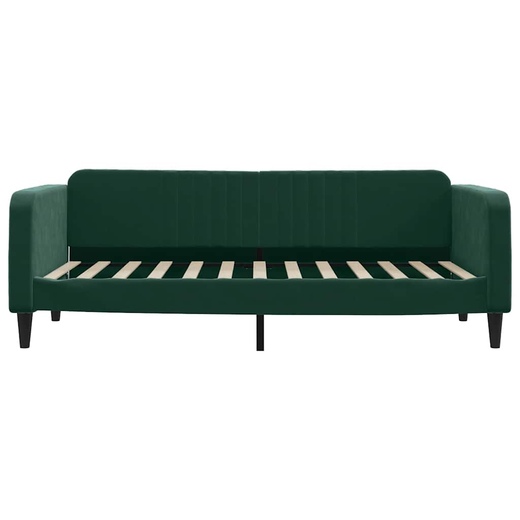 daybed 90x200 cm velour mørkegrøn