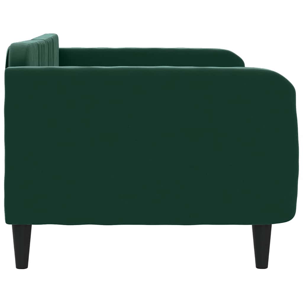 daybed 90x200 cm velour mørkegrøn