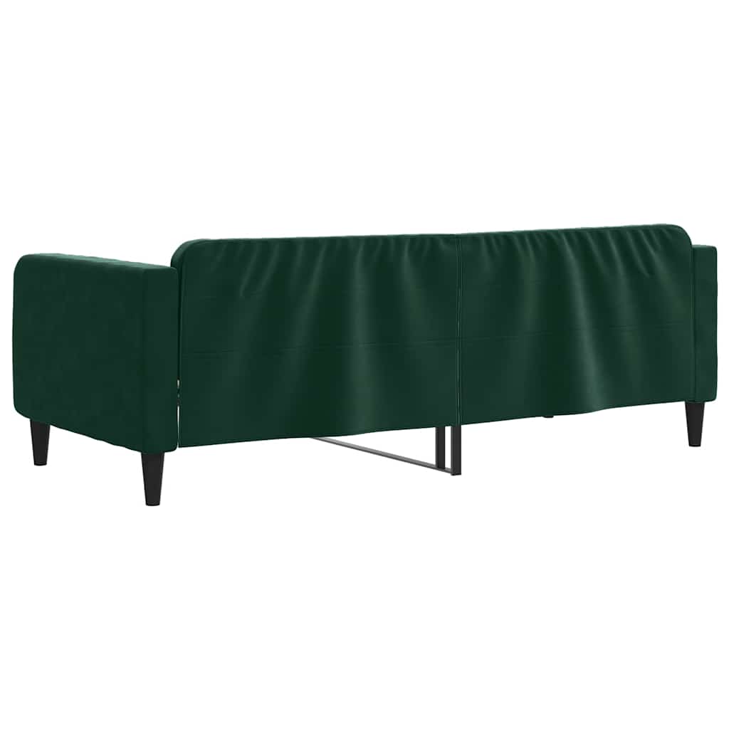 daybed 90x200 cm velour mørkegrøn