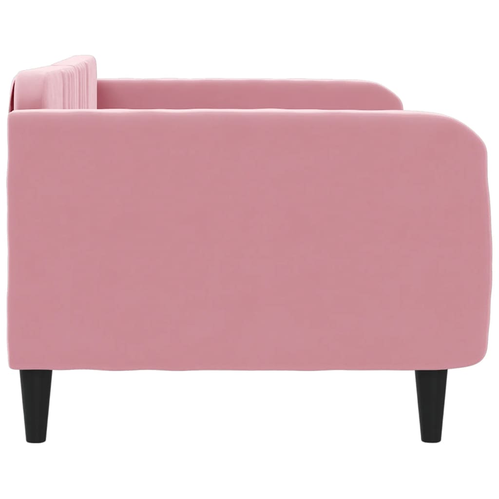 daybed 90x200 cm velour pink