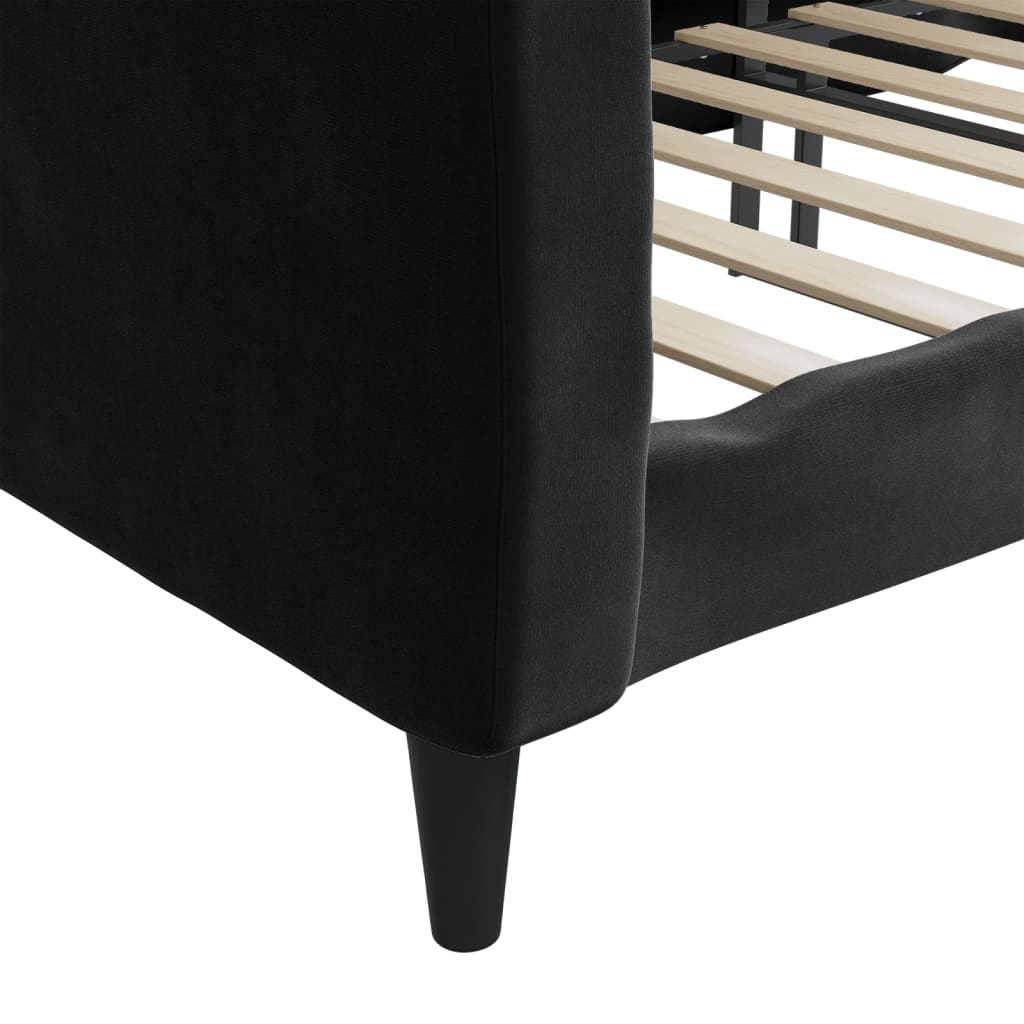 daybed 90x200 cm velour sort