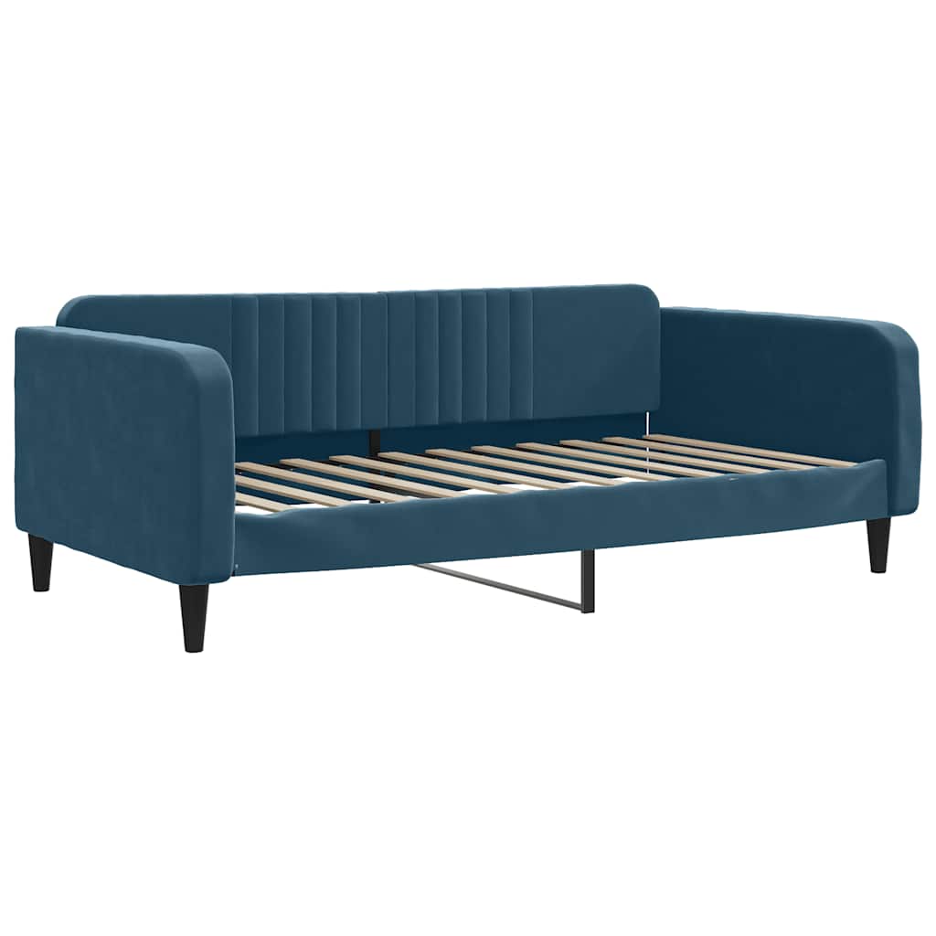 daybed 100x200 cm velour blå