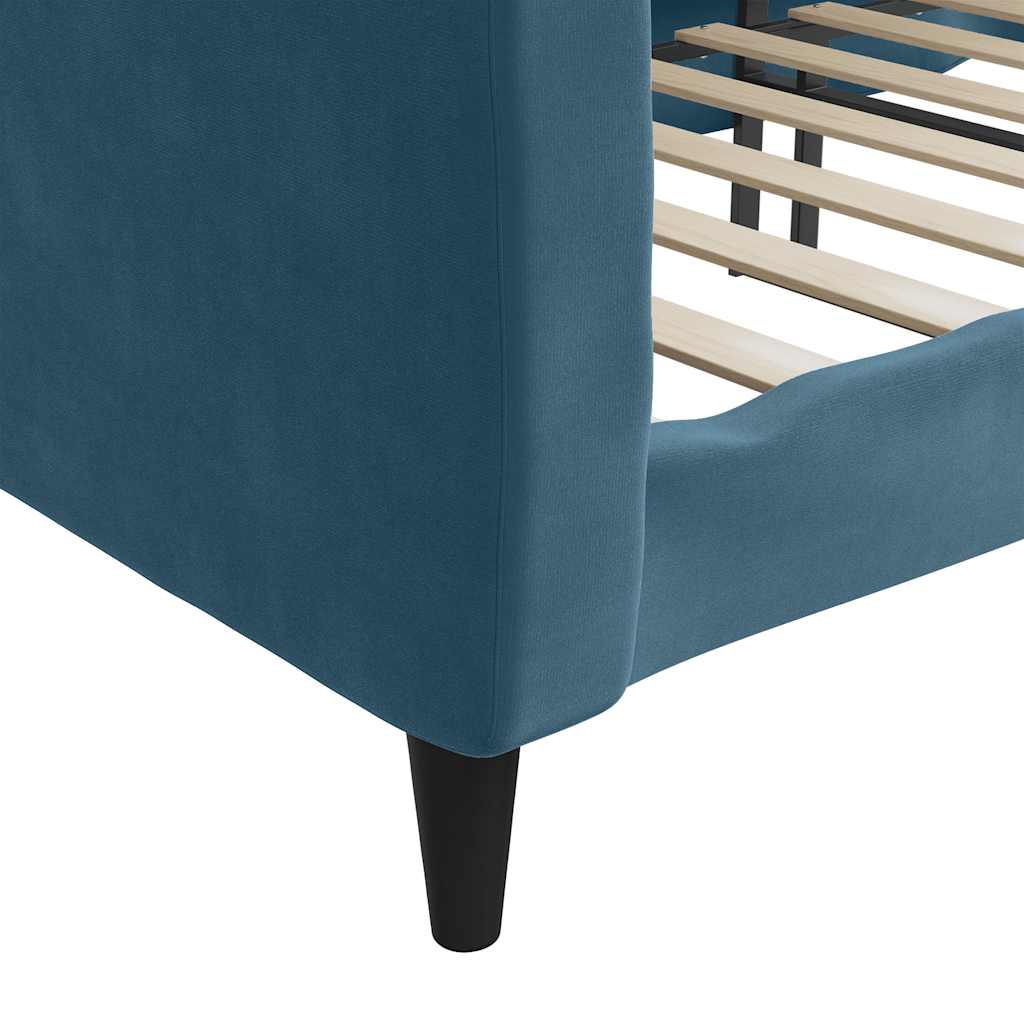 daybed 100x200 cm velour blå