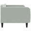 daybed 100x200 cm velour lysegrå