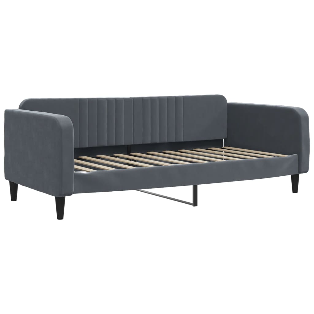 daybed 100x200 cm velour mørkegrå