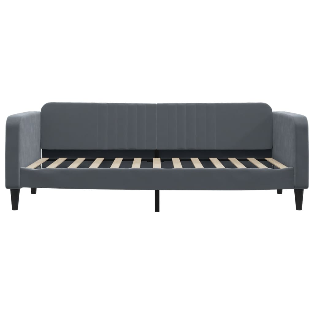 daybed 100x200 cm velour mørkegrå