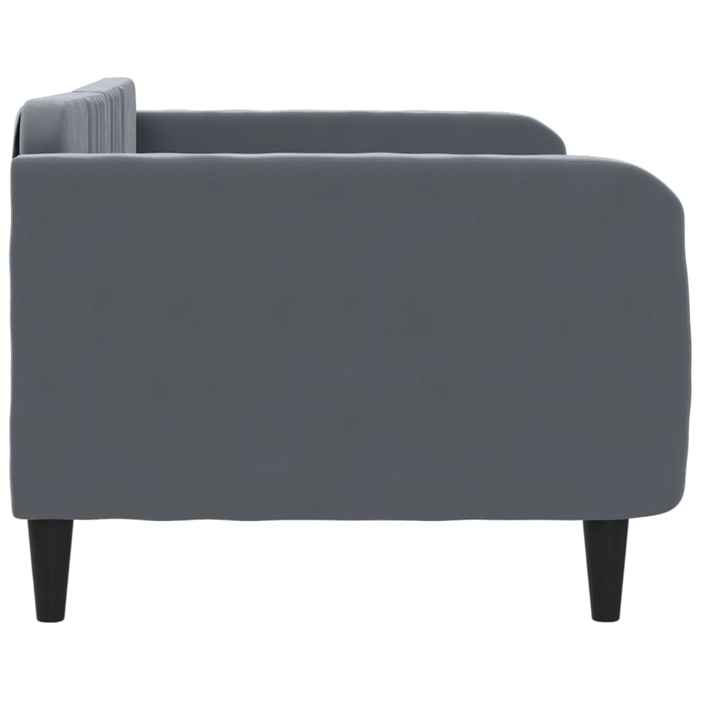 daybed 100x200 cm velour mørkegrå