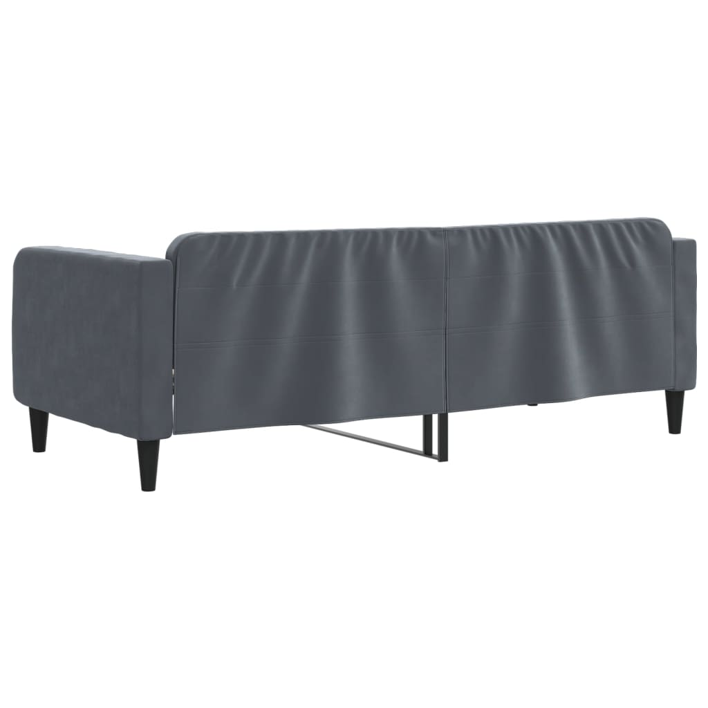 daybed 100x200 cm velour mørkegrå