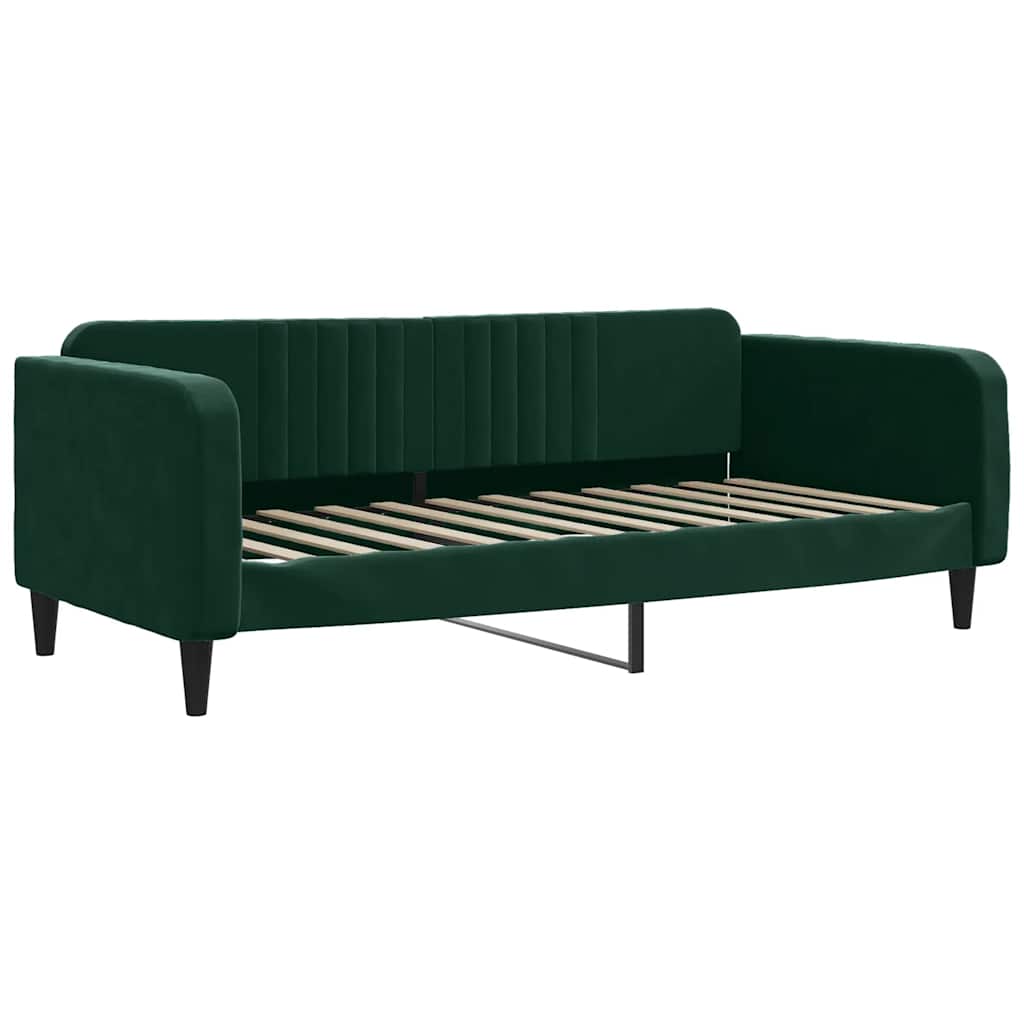 daybed 100x200 cm velour mørkegrøn
