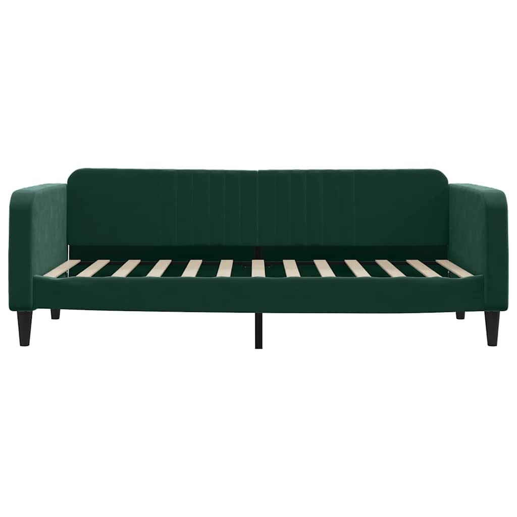 daybed 100x200 cm velour mørkegrøn