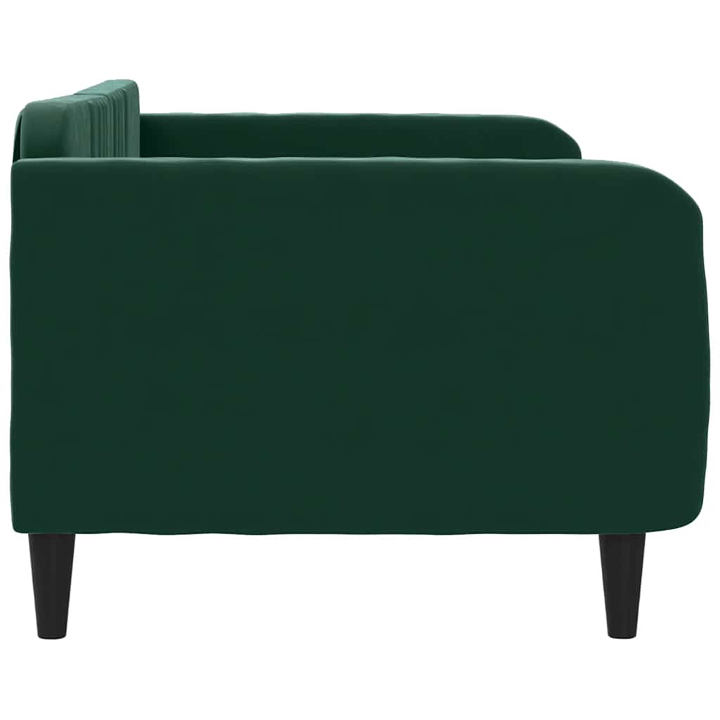 daybed 100x200 cm velour mørkegrøn