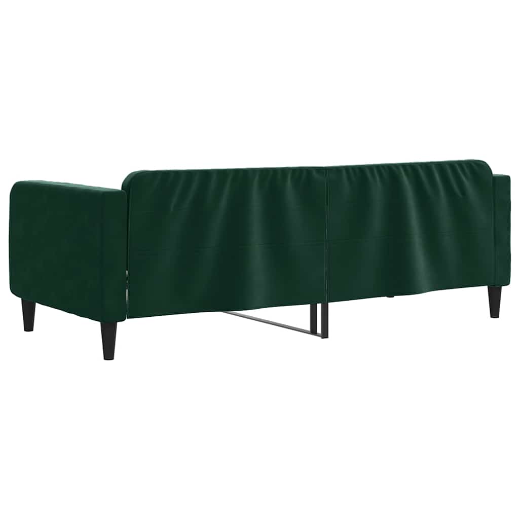 daybed 100x200 cm velour mørkegrøn