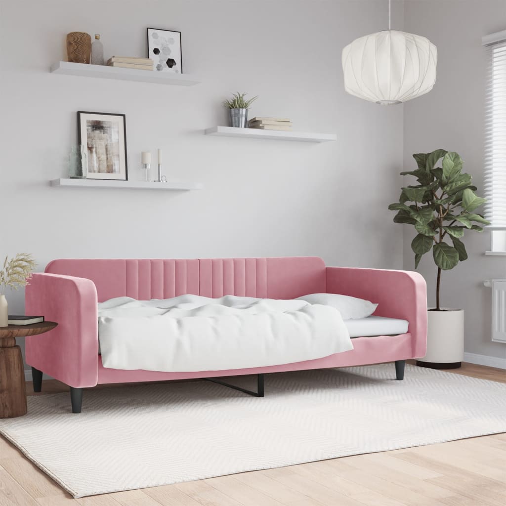 daybed 100x200 cm velour pink