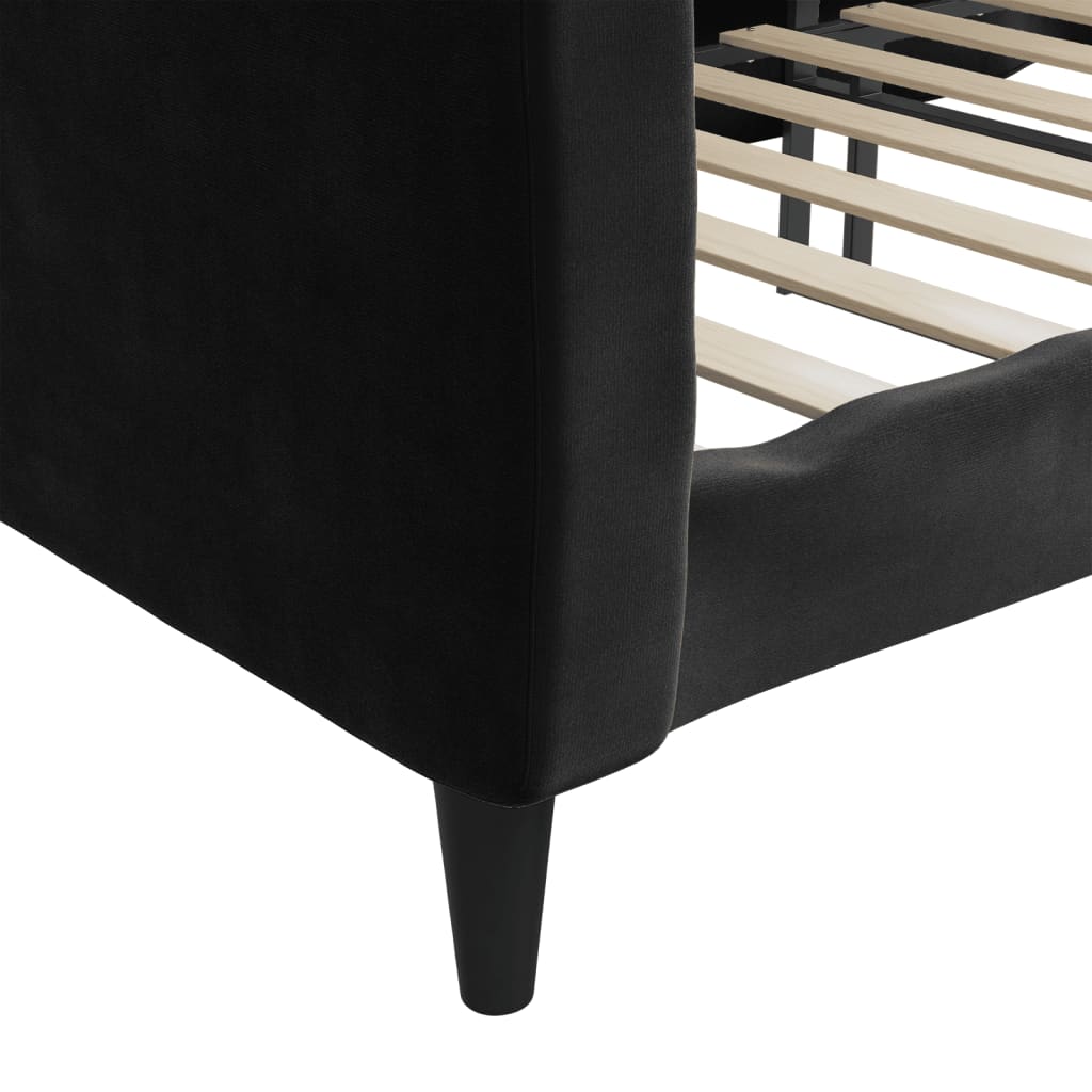 daybed 100x200 cm velour sort