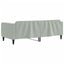 daybed 90x190 cm velour lysegrå