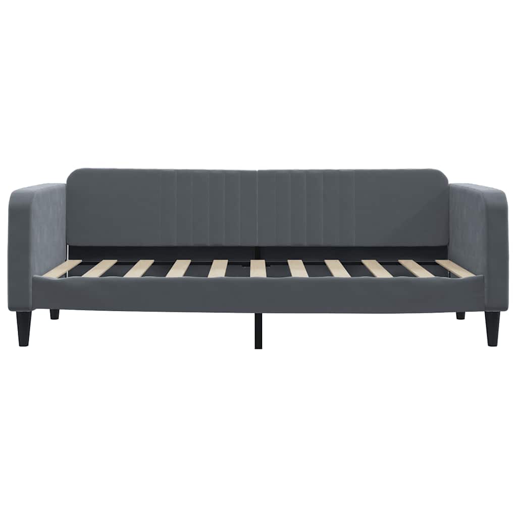daybed 90x190 cm velour mørkegrå