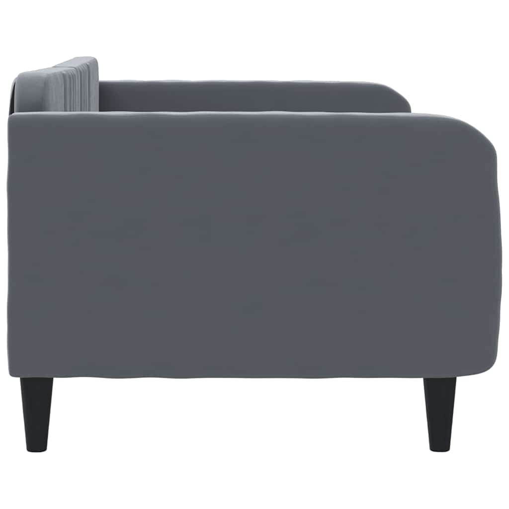 daybed 90x190 cm velour mørkegrå