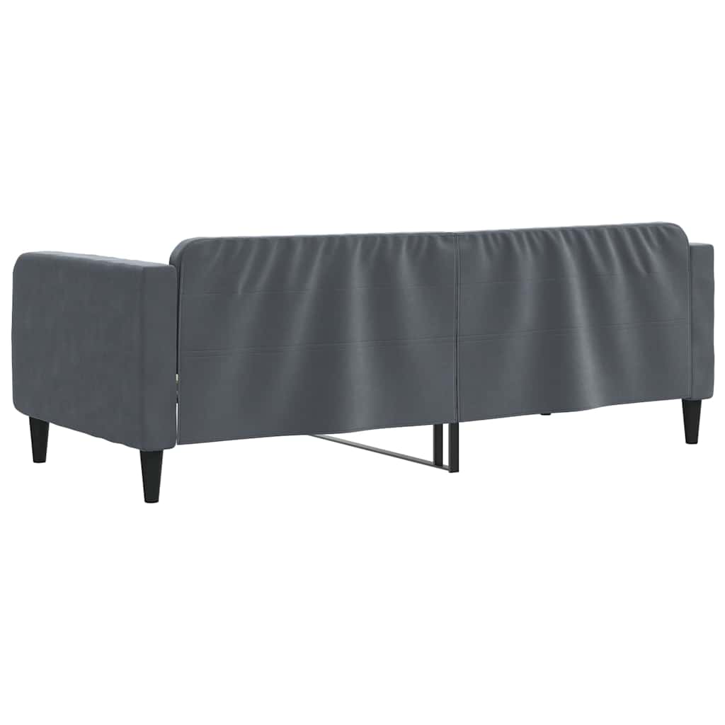 daybed 90x190 cm velour mørkegrå