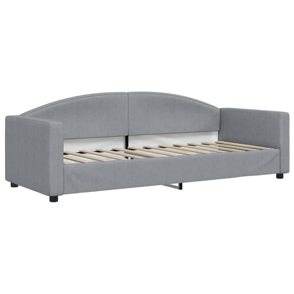 daybed 80x200 cm stof lysegrå