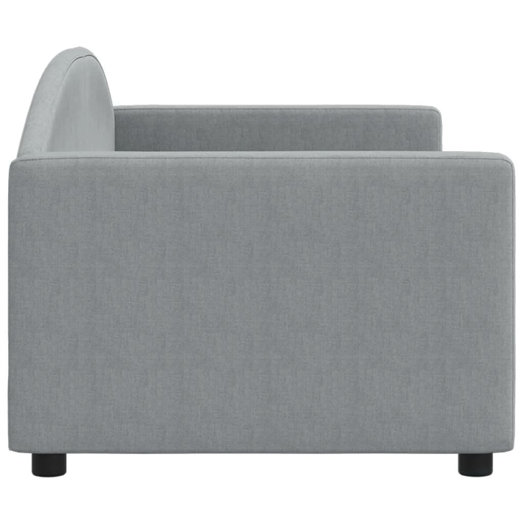 daybed 80x200 cm stof lysegrå