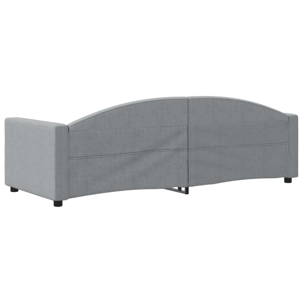 daybed 80x200 cm stof lysegrå