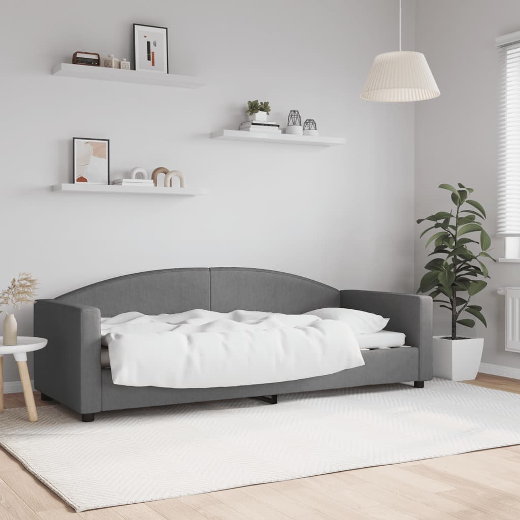 daybed 80x200 cm stof mørkegrå