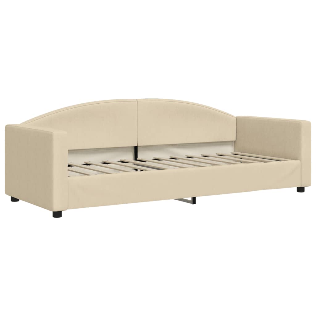 daybed 80x200 cm stof cremefarvet